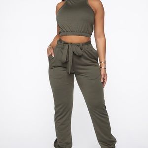 Crop top and pant set